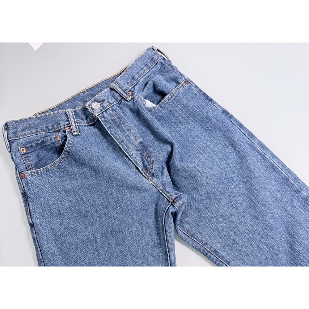Levi's 517 Red Tag Bootcut Jeans Mens 32x34 Light Wash Blue Denim DadCore